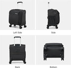 Hanke 16 Inch Underseat Carry On Luggage with Wheels Small Suitcase Softside Luggage Bags for Travel Lightweight Suitcases with Wheels Travel Luggage Personal Item for Men and Women(Dark Gray)