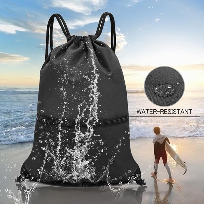 HOLYLUCK Drawstring Backpack Bag Sport Gym Sackpack
