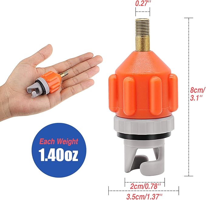 2Pack SUP Pump Adaptor, Universal Inflatable Boat SUP Pump Converter Air Valve Adapter