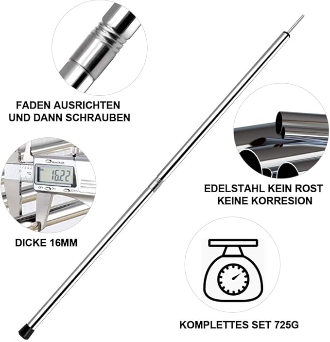 SAN Got Nomad 6.6' Telescoping Tent Poles Set of 2 - Rooftop Tents, Canopy & Awning Poles