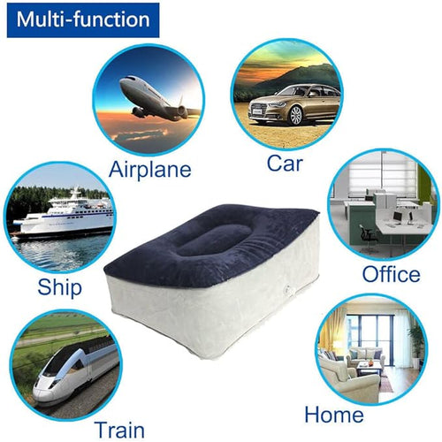 1pcs Inflatable Air Foot Rest Pillow Footrest Cushion Travel Accessory