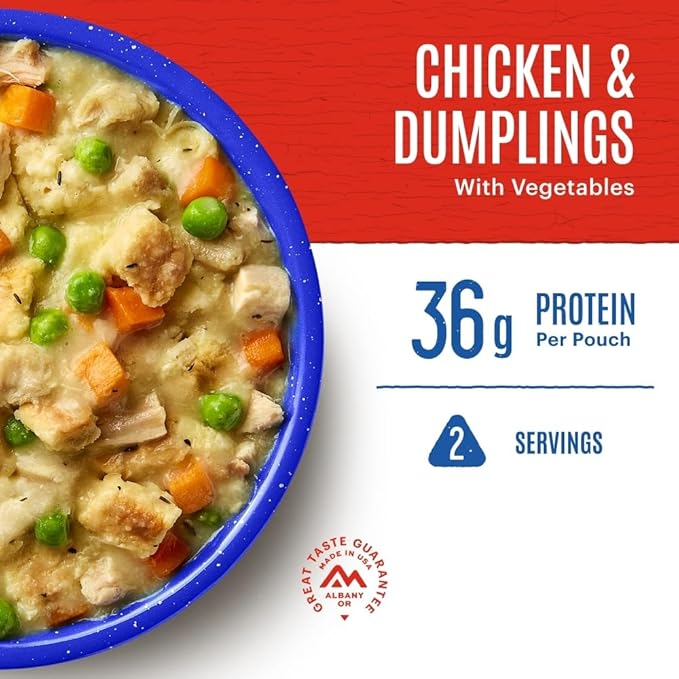 Mountain House Chicken & Dumplings Freeze Dried Backpacking & Camping Food |6-Pack