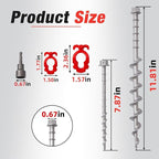 16 Psc Non-Rust Cast Aluminum Ground Anchors - Heavy Duty Screw in Tent Stakes for Superior Stability Ideal for Tents, Canopies, Sheds, Car Ports, Swing Sets Outdoors