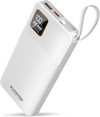 Portable Charger Power Bank, 10000mAh 22.5W Super Fast Charging Powerbank with Built-in USB C in&Out Cable, Slim External Battery Pack for iPhone 16/15/14/13/12/11 iPad Samsung S24 S23 Android etc