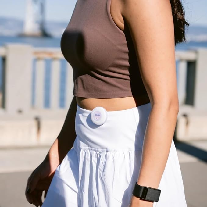 She's Birdie - The Original Personal Safety Alarm Disc for Bikes, Hikes, and Late Nights - Loud Siren, LED Light for Extra Visibility, Rechargeable, Handsfree, Lightweight, Water Resistant (Blossom)