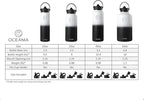Oceania Flask 40oz Stainless Steel Water Bottles | Modern, Leakproof, Vacuum Insulated with 3 Lids, 3 Straws & 2 Straw Cleaning Brushes | Simple Lightweight Camping & Hiking Hydration Canteens