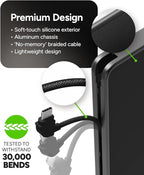 Mophie Powerstation Plus Mini 5,000mAh Power Bank - Has Integrated USB-C Cable, Fast Charging for Smartphones, Tablets, and iPhone 17/16/15