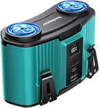 24000mAh Personal Waist Fan, USB Rechargeable Clip The Waist For Working,10 Speed & 40H Cooling and Heatstroke Prevention For Outdoor Travel Camping (blue, 24000mAh)