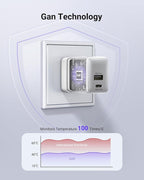 wegear USB C Fast Charging Charger, 30W Dual-Port GaN Nano Charger with Foldable Plug for iPhone 16/15 Series, iPad, Galaxy S24 Ultra and More Series, (White, 2 Pack)
