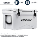 EchoSmile 25/30/35/40/60/75 Quart Rotomolded Cooler, Built to Stand up to The Rigors of The Journey