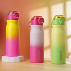 BJPKPK Stainless Steel Insulated Water Bottle With Straw Lid 25oz Reusable Metal Thermo Bottles Keep Cold And Hot,Lime