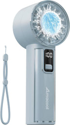 AMACOOL Handheld Fan with Ice Cooler, Mini Portable Fan Rechargeable, 18Hrs Cooling, 0-100 Adjustable Speed, Small Yet Powerful, Personal Hand Fans for Travel, Beach, Outdoor, Makeup, Gifts for Women