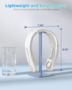 Neck Fan, Hands Free Bladeless Neck Fans Portable Rechargeable, 360° Cooling Neck Fan, 4 Speeds, Quiet, 5200 mAh Battery Operated USB Wearable Personal Fan Gifts for Women, Travel, Outdoor