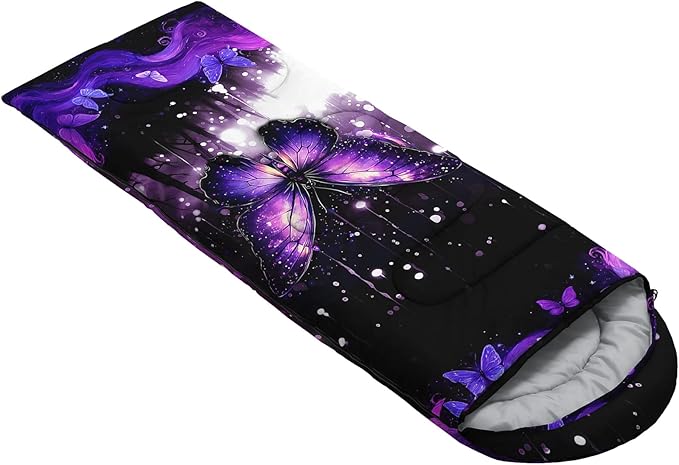 QOOMO Animals Camping Sleeping Bags,3 Season Warm & Cool Weather,Lightweight,Waterproof Sleeping Bags for Adults & Kids,Traveling,and Outdoors,Camping Gear Equipment