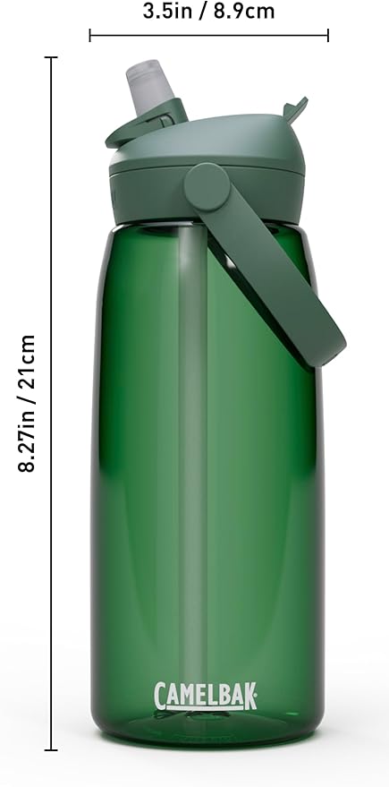 CamelBak Thrive Flip Straw Tritan Renew Water Bottle Forest Green, 32oz