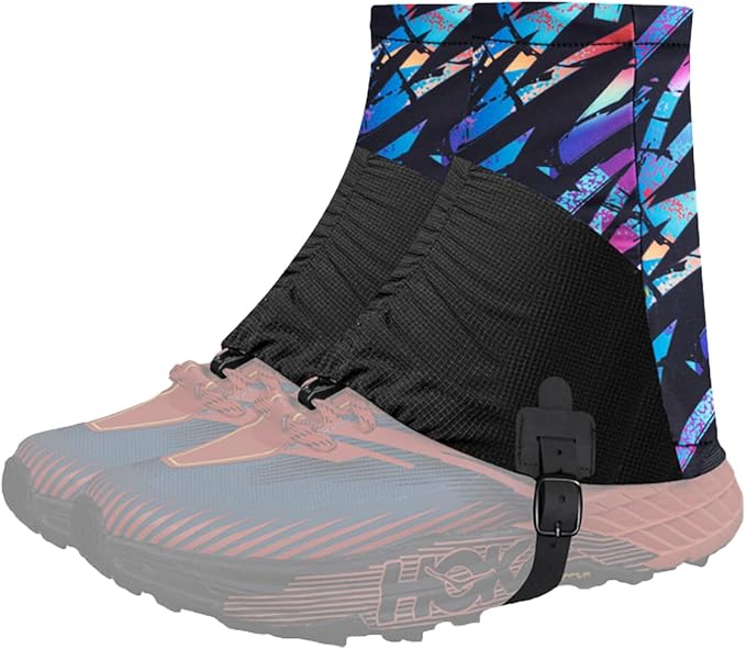 Trail Gaiters, Waterproof Low Shoe Protectors, Adjustable Boots Gators for Hiking & Running - Prevents Debris in Shoes