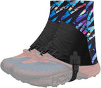 Trail Gaiters, Waterproof Low Shoe Protectors, Adjustable Boots Gators for Hiking & Running - Prevents Debris in Shoes