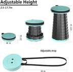 2025 Upgraded Portable Folding Stool, Collapsible Stools, 440lbs Max Weight, Lightweight But Sturdy, Telescoping Foldable Camping Stool for Outdoor Fishing Hiking Travel BBQ