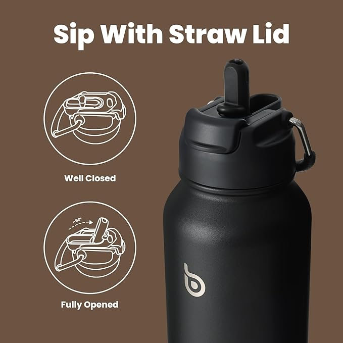 BOTTLE BOTTLE 40 oz sports water bottle stainless steel insulated water bottle with straw and pills holder