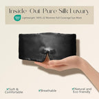 ZIMASILK 100% 22 Momme Mulberry Silk Sleep Mask - Full Silk Filled, Ultra-Soft & Breathable, Face-Hugging Blackout Eye Cover for Sleeping (Black)