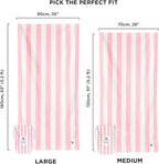 Dock & Bay Quick Drying Towel - for Sports & Gym - Compact, Lightweight - 100% Recycled - Includes Bag - Cabana - Malibu Pink, Medium (130x70cm, 51x27)