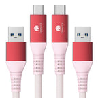 CONMDEX USB C Data Cable [3ft, 2-Pack] 10Gbps USB 3.1 Gen 2 USB to USB C Data Transfer Braided Cord, Android Auto CarPlay Type C Charging Cable for iPhone 17 16 Pro Max Samsung Galaxy S25 S24, Red