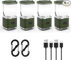 LED Camping Lantern Rechargeable, 2000LM Small Camping Lights Lantern with Redlight&20Hours Runtime&Stepless Dimming, Hurricane Emergency Lights for Power Outages, Waterproof, Camping Essentials,4pcs