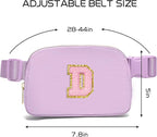 Gitus Initial Belt Bag Fanny Pack Crossbody Bag for Girls Birthday Gifts Age 8-10 Teen Girl Gifts Trend Stuff Personalized Letter Gifts for Daughter Sister (Lavender-D)