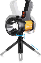 BUYSIGHT Rechargeable Spotlight, 1000 high Lumen Handheld Flashlight, Large Flashlight Lightweight and Super Bright Searchlight (Gold Aluminium_Alloy)