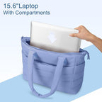 Tote Bag for Women Puffer Work Tote Handbag Large Quilted Nurse Bag with Zipper for Travel