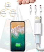 4 Pack [Apple MFi Certified] Apple Charging Cables 10ft, iPhone Chargers Lightning Cable 10 Foot, Fast iPhone Charging Cord for iPhone 14/14Pro/13/13Pro/12/11/11Pro/11Max/ X/XS/XR, ipad(Black)