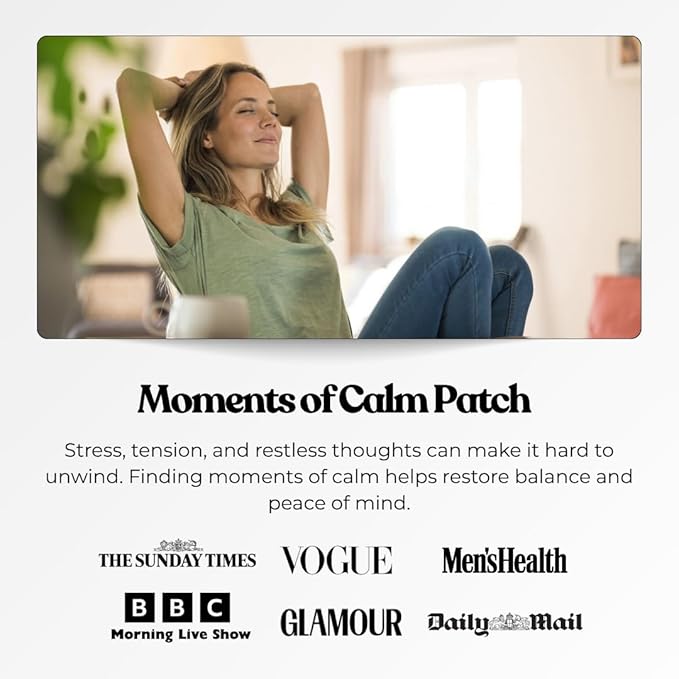 The Patch Collection® - Calm Patch | Unwind & Decompress | Ashwagandha, Valerian Root, Passion Flower, Vitamin B | 8 Hour Calmness | Vegan & Latex Free (Pack of 15)