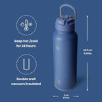 BOTTLE BOTTLE 40 oz sports water bottle stainless steel insulated water bottle with straw and pills holder
