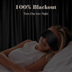 3D Cooling Eye Mask Sleep Mask for Men & Women, 100% Pressure-Free & Light Block-Out Eye Mask for Sleep with Easy Adjustable Strap, Night Eye Cover for Travel, Black
