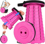 Fishboy Upgraded Collapsible Stool, 400lbs Max Weight, Lightweight But Sturdy, Portable Retractable Folding Telescoping Foldable Camping Stool for Adults Outdoor Fishing Hiking Gardening Travel BBQ