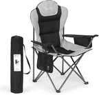 Camping Chairs for Adults, Camp Chair, Folding Chairs for Outside, Support 380 LBS, Portable Travel Lawn Outdoor Camping Chairs with Cup Holder & Cooler Bag, Sports Chairs for Baseball, Soccer
