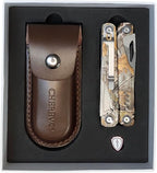 Cherev Tools 19-in-1 Multitool Pliers - Survival Gear Multi Tool with Pocket Knife, Wire Cutter, Ruler, Nail File, Can & Bottle Opener, Cutter, Scissors, Screwdrivers, Self-Driver Bits - Camo Finish