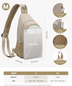 LOVEVOOK Sling Bag for Women, Sling Backpack Crossbody Bag Convertible, Small Diaper Bag Hiking Daypacks Water-resistant, Travel Shoulder Bag Chest Bag