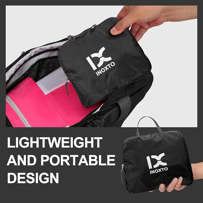 INOXTO 20L Lightweight Hiking Backpack Small Foldable Hiking Daypack for Outdoor Hiking Travel Camping (Black)