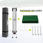 EAGLE PEAK 11x11 Slant Leg Pop-up Canopy Tent Easy One Person Setup Instant Outdoor Beach Canopy Folding Portable Sports Shelter 11' x 11' Base 9' x 9' Top (Green)