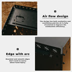 HIKEAMN Camping Stove Windscreen - Outdoor Folding Gas Stove Windshield,Camping Wind Blocker with a Storage Bag for Camping,Hiking,Picnic,Cooking (black)