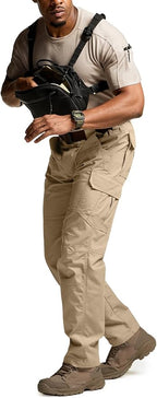 CQR Men's Tactical Pants, Water Resistant Ripstop Cargo Pants, Lightweight EDC Work Hiking Pants, Outdoor Apparel