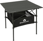 ROCK CLOUD Portable Camping Table Aluminum Folding Camp Table Lightweight Outdoor for Camping Hiking Picnic Backpacking, 28” x 28”