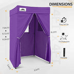 EAGLE PEAK Flex Compact 4x4 Pop-up Canopy Changing Room, Portable Privacy Dressing Room for Indoor Fashion Photoshoots, Camping, or Pool, Purple