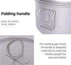 Boundless Voyage Titanium 4.5L Hanging Pot with Steaming Rack Folding Handle Outdoor Camping Cooking Stockpot Steamer Set