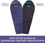 Down Sleeping Bag for Adults 0°F 10°F 15°F 20°F Backpacking Sleeping Bag for Cold Weather with Compression Sack