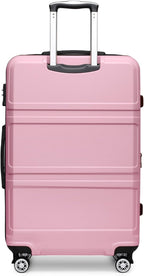 Kono 28 Inch Luggage Expandable Suitcase Lightweight with Spinner Wheels TSA Lock Hardside Large Checked Luggage Durable Rolling Suitcase Pink