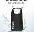 Unigear Dry Bag Waterproof, 2L/5L/10L/20L/30L/40L Floating and Lightweight Bags for Kayaking, Boating, Fishing, Swimming and Camping with Waterproof Phone Case