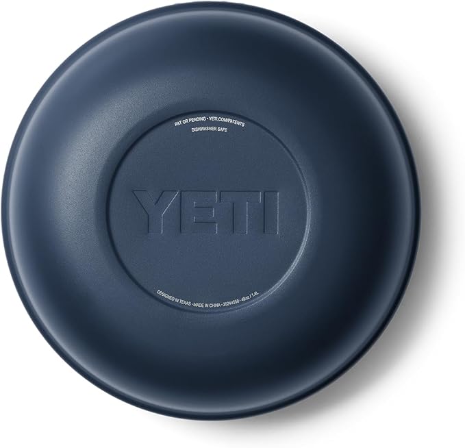 YETI Rambler Low Bowl, Vacuum Insulated, Stackable and Nestable Stainless Steel Bowl with Lid, 1.6 Quart, Navy