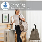 Simpli Comfy 18” Twin Inflatable Air Mattress with Built-in Dual Pump, Elevated, Adjustable Firmness, Self-Inflating Blow-Up Mattress with Storage Bag for Home, Guest, Travel, Camping, Relocation